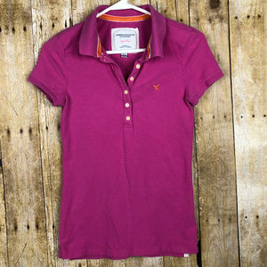 American Eagle Pink Polo Shirt